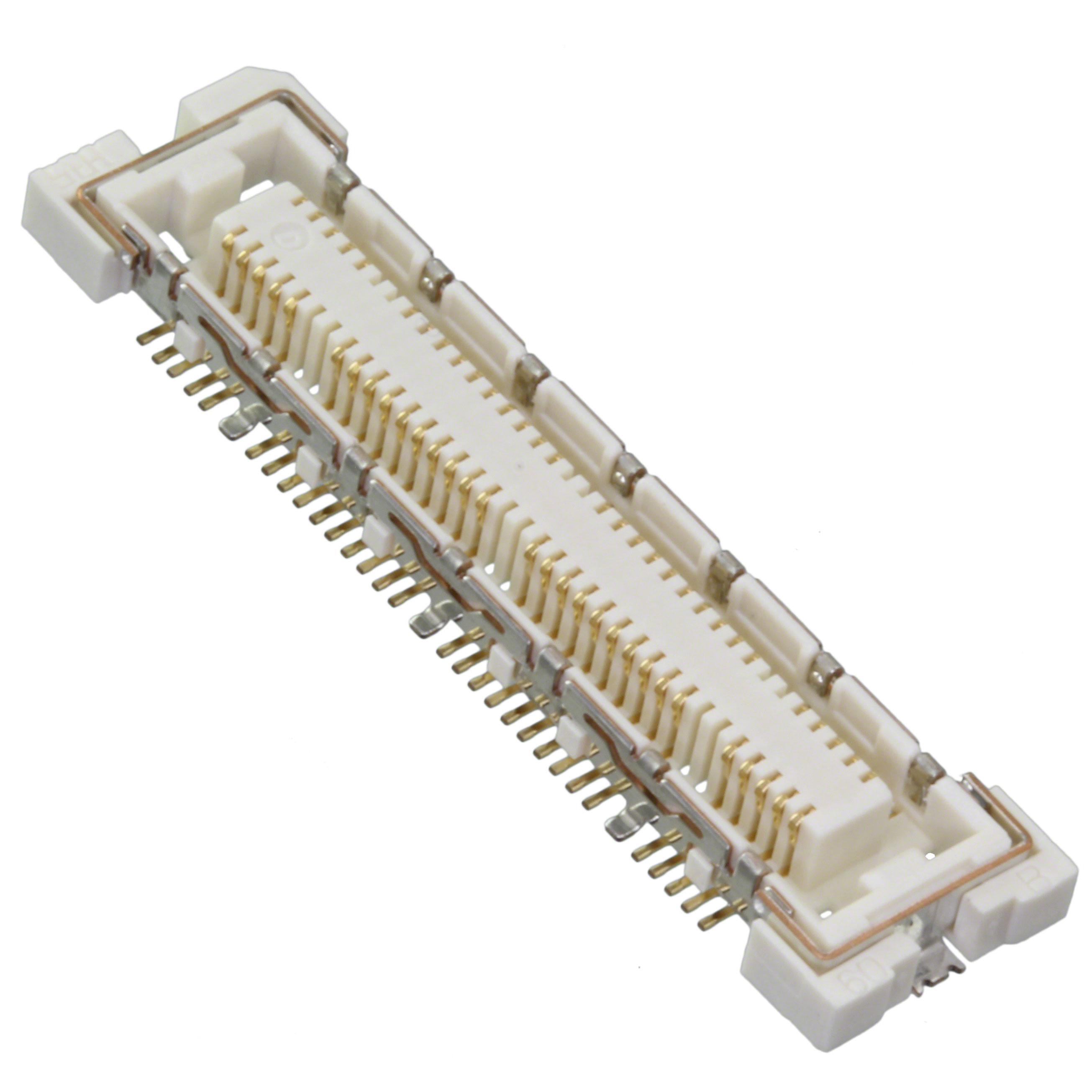 60 Position Connector Receptacle, Center Strip Contacts Surface Mount Gold